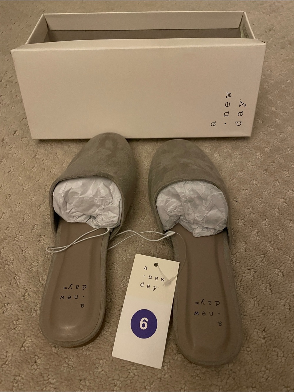 a new day Taupe Suede-Look Slide Mules